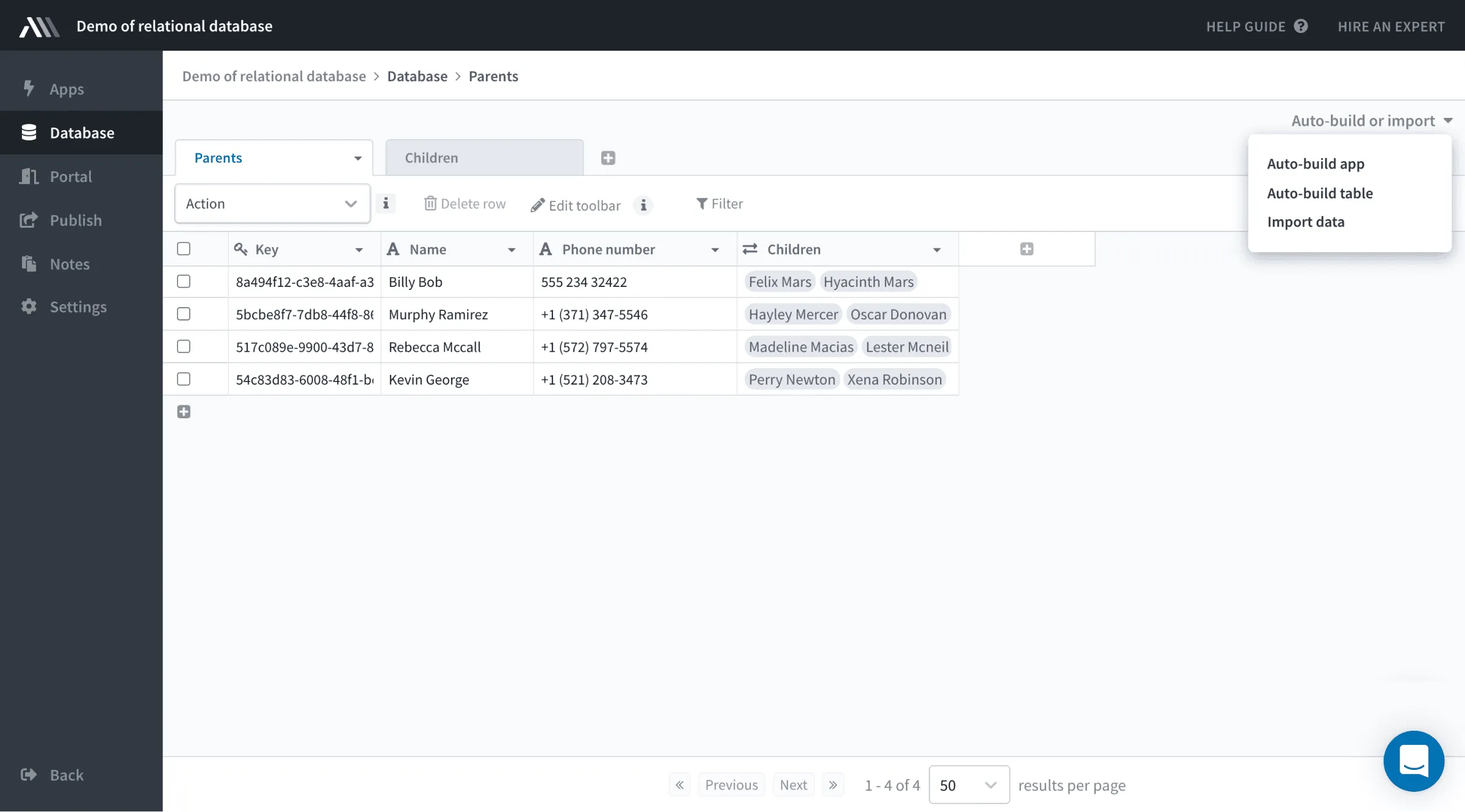 Project database